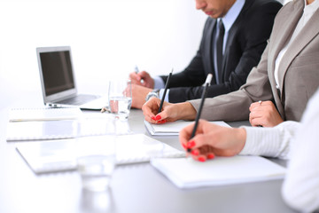 Group of business people working together in office