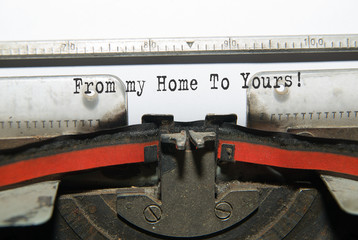 Sheet of paper with the inscription in the typewriter