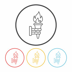 Torch line icon