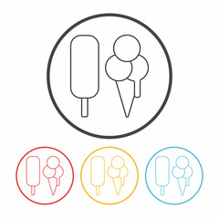 ice cream line icon