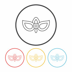 party mask line icon