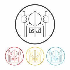 prisoner line icon