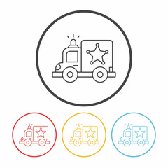 police car line icon