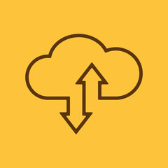 The download and upload to cloud icon
