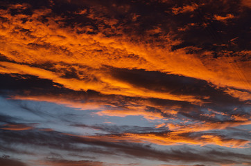 Colorful sunset sky.