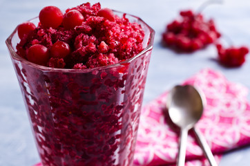 Refreshing cold dessert