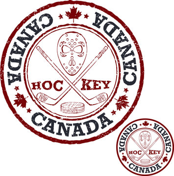 Canadian hockey stamp.