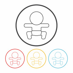 baby line icon