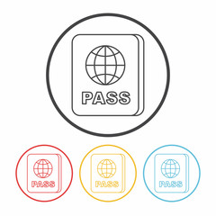passport line icon