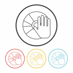 Fototapeta premium CD sheet line icon