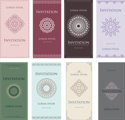 Набор форм, карточек, заготовок для текста. 