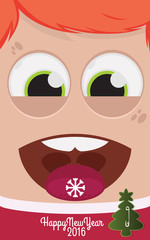 Christmas people vector illustration