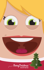 Christmas people vector illustration