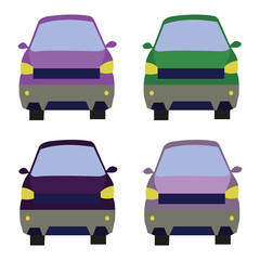 Cars front view illustration
