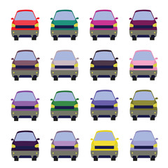 Cars front view illustration