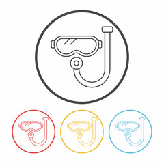 Goggles line icon