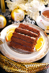 homemade gingerbread cake for christmas