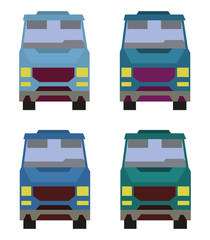 Minibus front view illustration