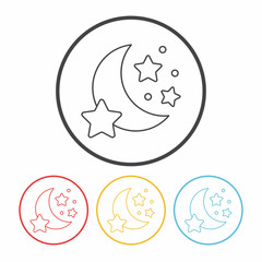 moon line icon