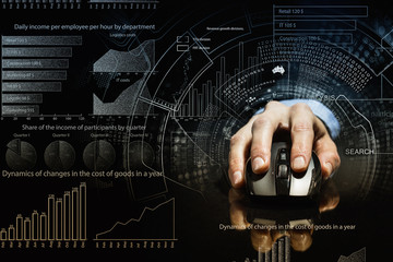 Businessman using mouse