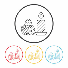 easter egg line icon