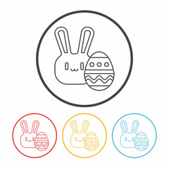 Fototapeta na wymiar Easter bunny line icon