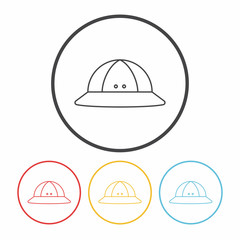 camping hat line icon