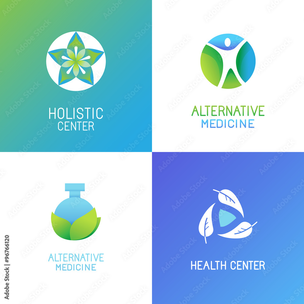 Poster vector set of emblems and logo design templates