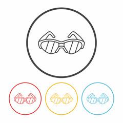 sunglasses line icon