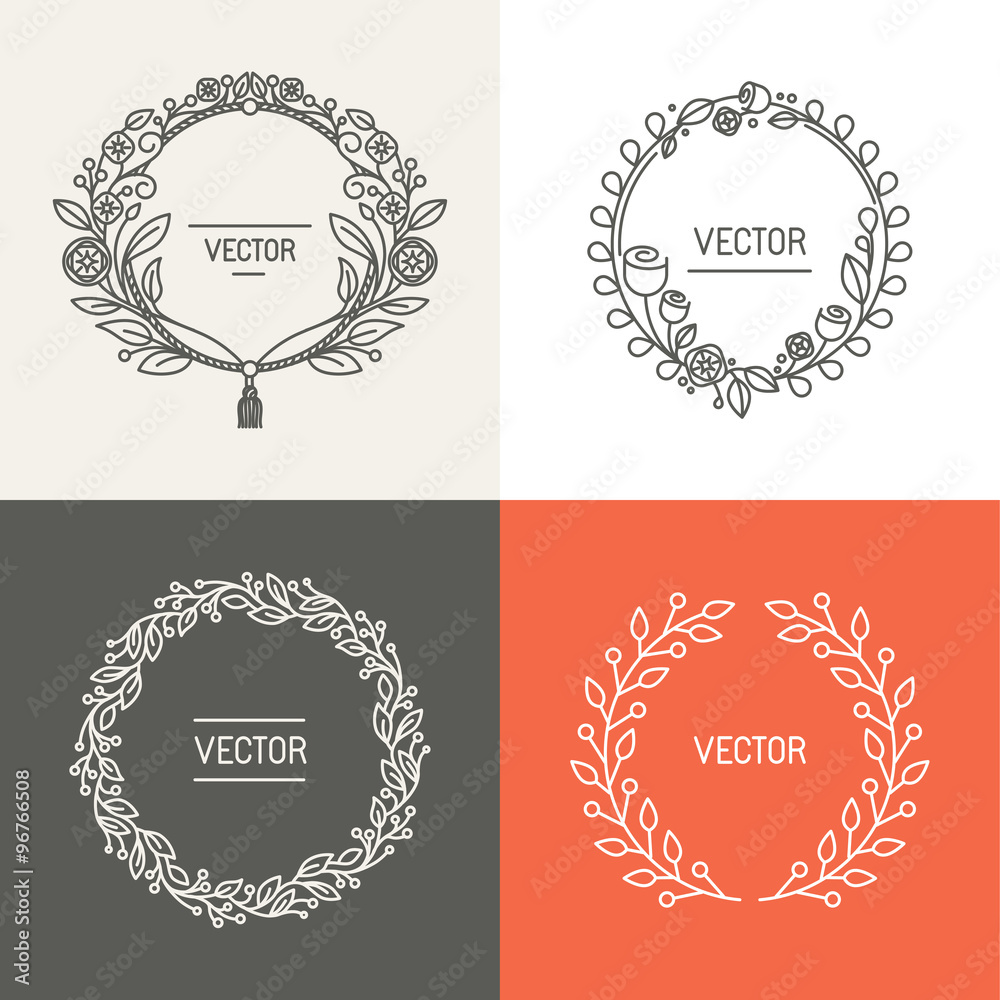Poster vector abstract logo design templates with copy space