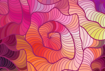 Vector floral background of drawn lines