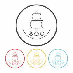 boat line icon