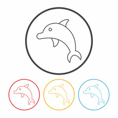 dolphin line icon