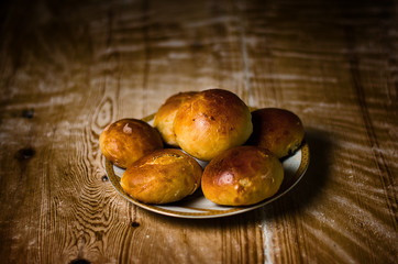 Fresh cakes on the table