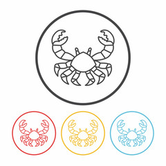 crab line icon