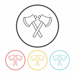 Hatchet line icon