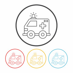 ambulance line icon