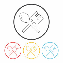 tableware line icon