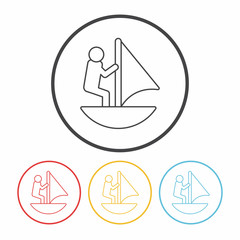 sailing line icon