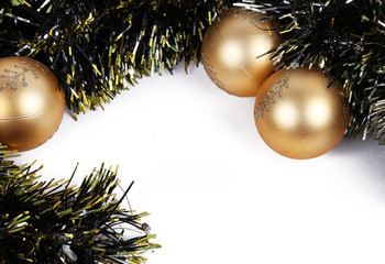 gold balls christmas ornament