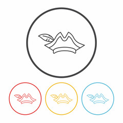 Naklejka premium Pirate hat line icon