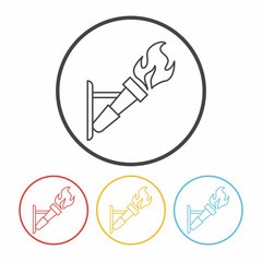 Fototapeta premium Torch line icon