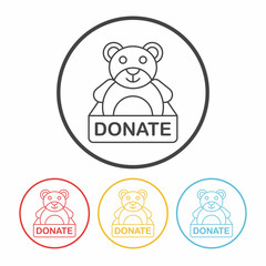 Donation line icon