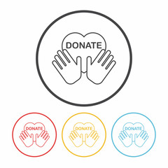 Donation line icon