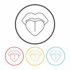 tongue line icon