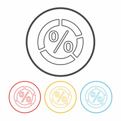 Information chart line icon