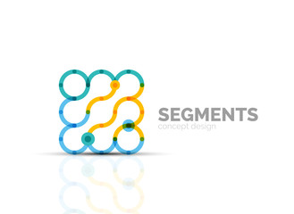 Vector outline minimal abstract geometric logo