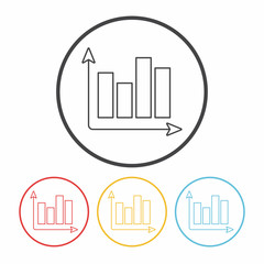 Information chart line icon