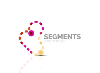 Vector outline minimal abstract geometric logo