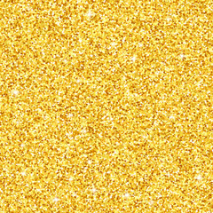 Gold glitter seamless pattern, vector texture